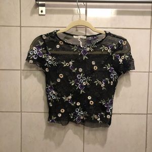 Sheer Embroidered Top